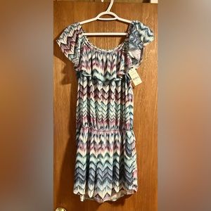 Design Lab Lord & Taylor Colorful Romper Size L NEW